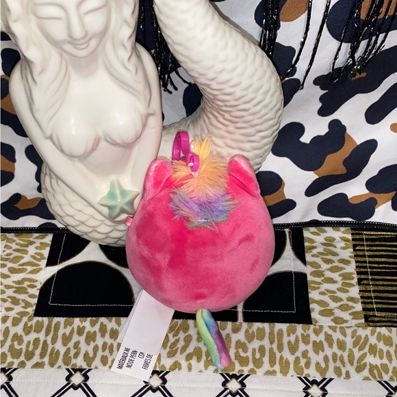 SQUISHMALLOWS JAZWARES LIZETTE THE UNICORN CAT CLIP ON KEYCHAIN PLUSH - Picture 3 of 3